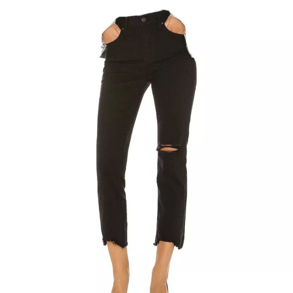 NWOT Levi’s 724 High Rise Straight Crop in Black